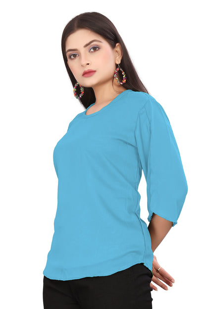 Chiffon Round neck Regular Wear Top C52- Regular Size 1