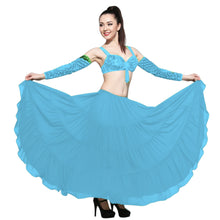 16 Yard 4-Tier Chiffon Belly Dance Skirt | Tribal Fusion Gypsy Full Flow C4