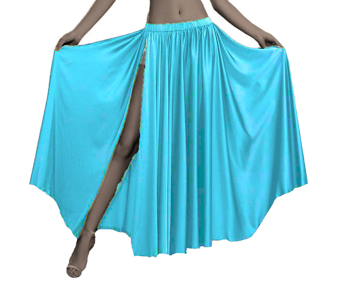 Belly Dancing Skirt Full Circle Skirt One Slit S93 - Regular Size 3