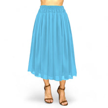 Max Flow Chiffon Full Circle Skirt with Lining | 30 Colors S-5XL