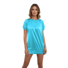 Satin Round Neck T-Shirt | Silky Short Sleeve Top S-3XL | 41 Colors S106
