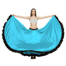 Satin 16 Yard Full Circle Skirt Black Frill | Pro Flow S-3XL S51