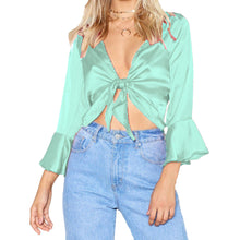 Satin Ruffle Tops Western S119 - Regular Size 3