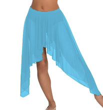 Belly Dance Side Asym Skirt | Sheer Flow | 30 Colors S-5XL C44