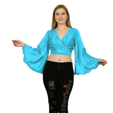 Violet Red Satin Back Tie Blouse, striking ruffle top.