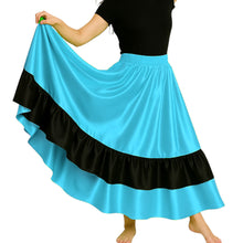 Satin Full Circle Dance Skirt w/ Frill | 360° Flow S-3XL S33