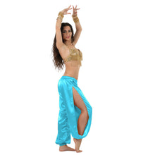 Satin Harem Pants w/ Side Slit | Belly Dance Flow S-3XL | 41 Colors S18