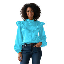 Light Coral Satin Classic Button Down, soft elegant top.