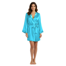 Satin Night Wear Bathrobe | Luxurious Kimono Robe S-3XL | 41 Colors S104