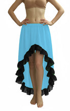 Chiffon Belly Dance Asymmetrical Skirt – 30 Colors, S–5XL | Flowing Tribal & Performance Dance Skirt C22