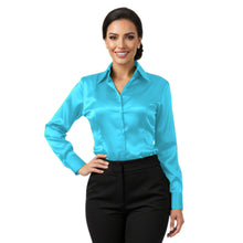 Satin Long Sleeve Button Down Shirt | Elegant Blouse S-3XL | 41 Colors S81