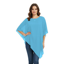 Chiffon Round Neck Fancy Top | Dressy Blouse S-5XL | 30 Colors C59