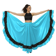 Satin Full Circle Dance Skirt w/ Frill | 360° Flow S-3XL S33-1