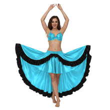 Satin Asymmetrical Dance Skirt Frill |Ballet Dance Skirt High-Low Flow S-3XL S49