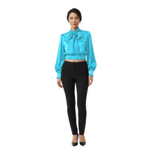 Satin Bow Blouse | Elegant Pussycat Tie Shirt S-3XL | 41 Colors S27