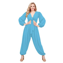 Belly Dance Costume Set: Ruffle Top & Boohoo Harem Pants S-5XL C70