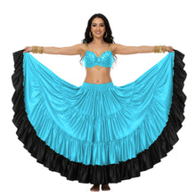 Ultimate Satin 25 Yard 4 Tier Skirt | Black Contrast Flow S-3XL S65