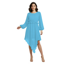 Chiffon Long Asymmetrical Dress | One Peace Party Gown S-5XL C55