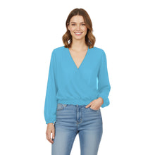 Chiffon V Neck Cover Top | Sheer Flowy Blouse S-5XL | 30 Colors C53