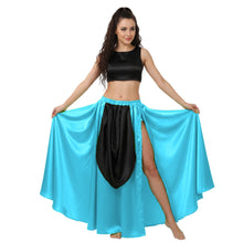 Satin A-Line Skirt w/ Side Slit | Flowy Dance Wear S-3XL | 41 Colors S39