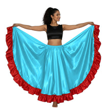 Satin 12 Yard Full Circle Skirt Red Frill | Pro Flow S-3XL S54
