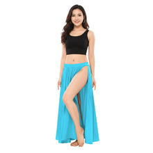 Satin Belly Dance Side Cut Skirt | Side Cut Flow Costume S-3XL | 30 Colors S36
