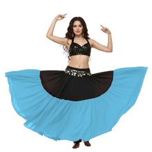 2-Tiered Chiffon Belly Dance Skirt | S-5XL, 30 Colors | Maxi Length C31