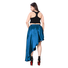 Satin Asymmetrical High low Skirt Skirt  S6-Regular Size 3