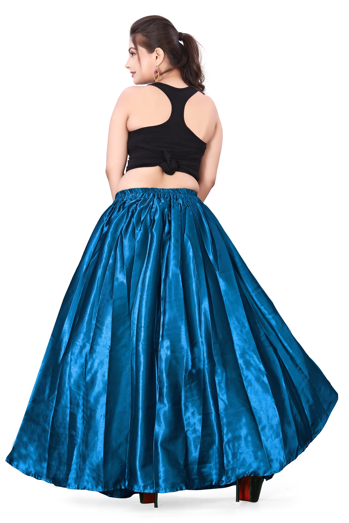 Satin Belly Dance Half Circle Skirt S9-Regular Size 3