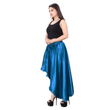 Satin Asymmetrical High low Skirt Skirt  S6-Regular Size 3