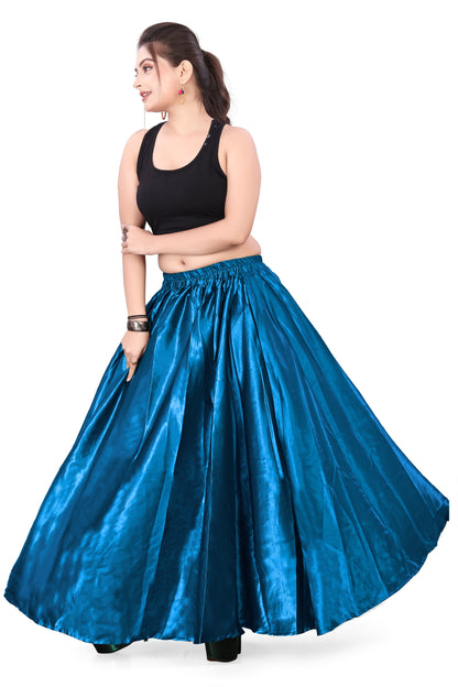 Satin Belly Dance Half Circle Skirt S9-Regular Size 3