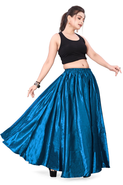 Satin Belly Dance Half Circle Skirt S9-Regular Size 3