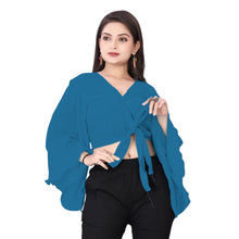 Elegant Chiffon Ruffle Crop Top | Belly Dance Practice & Performance Wear C10