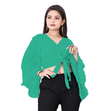 Elegant Chiffon Ruffle Crop Top | Belly Dance Practice & Performance Wear C10