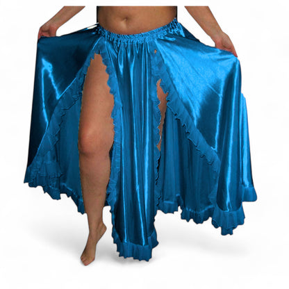 Women Belly Dance Satin 2 Side slite  Skirt S102- Regular Size 3