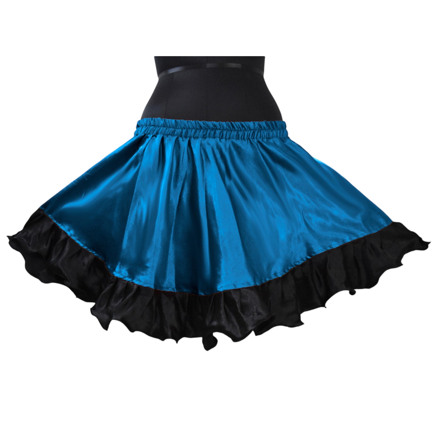 Satin Belly Dance Short skirt with frill S41 - Regular Size 3