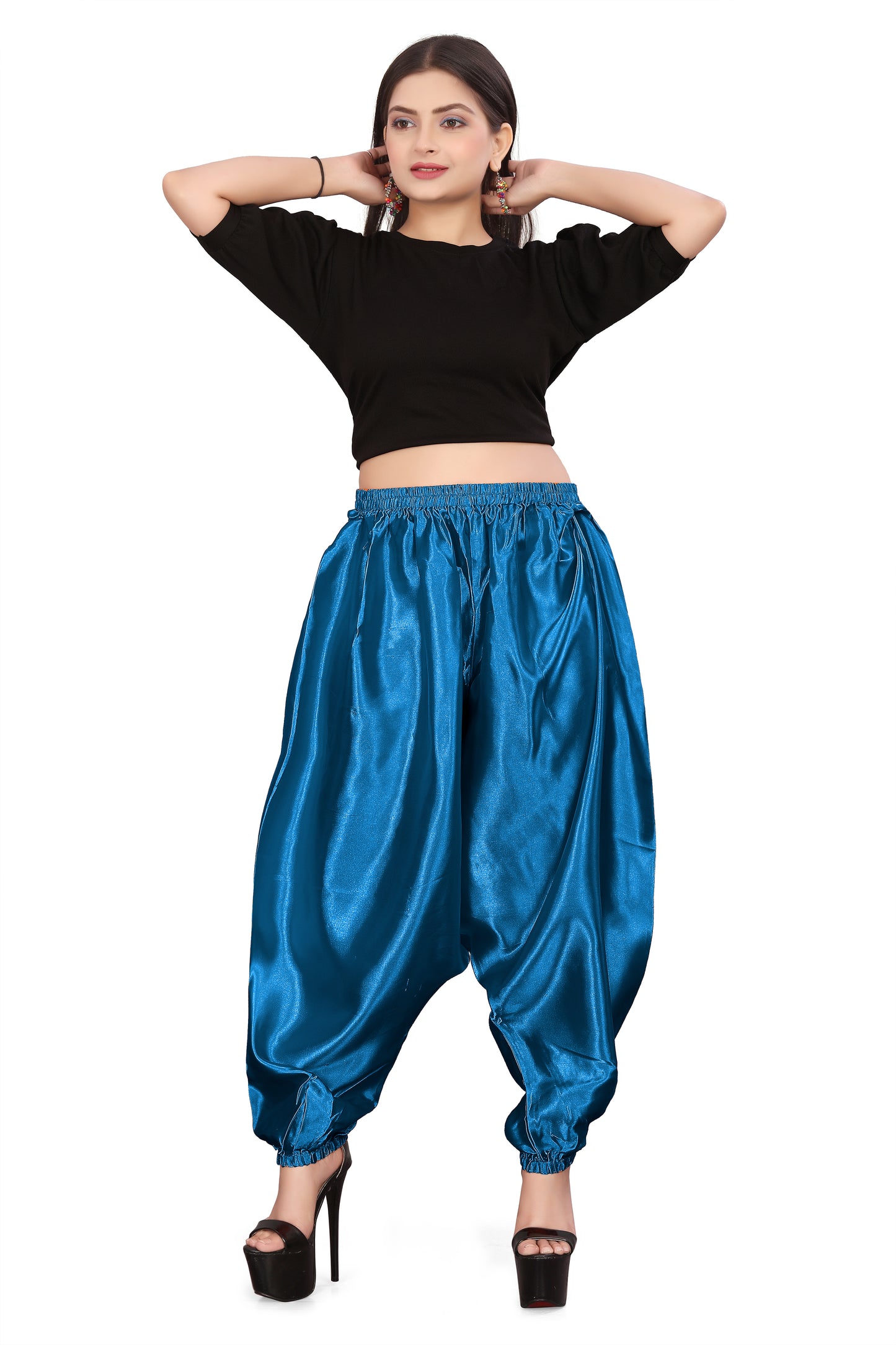 Satin Belly Dance Harem Pants S10-Regular Size 3