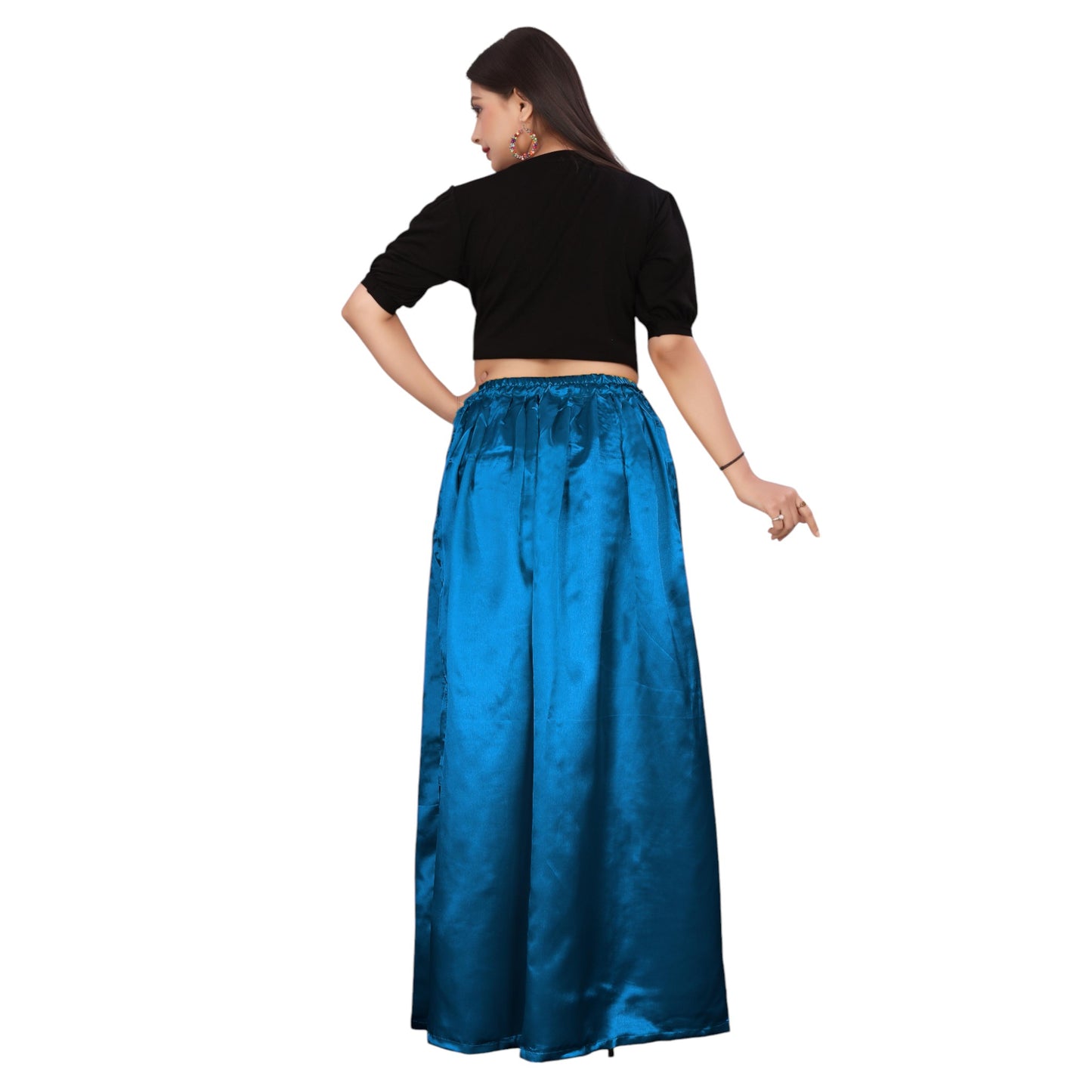 Satin Side Cut Belly Dance Skirt S1 -Regular Size 3