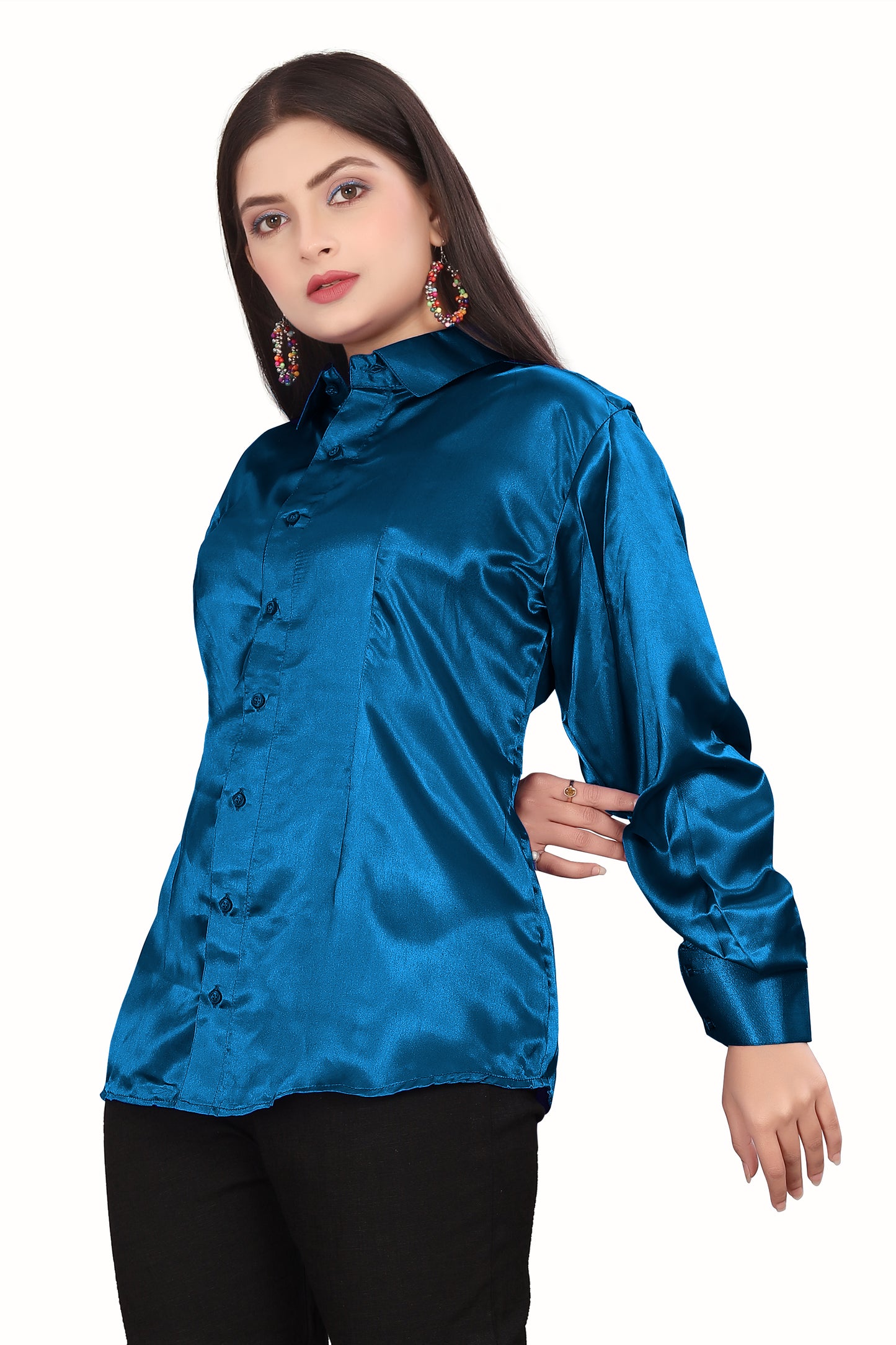 Satin Solid Casual Shirt S81 - Regular Size 3