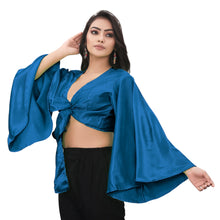 Satin Belly Dance Top Haut Self Tie S29-Regular Size 3