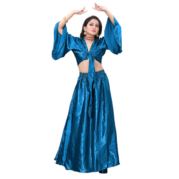 Satin Belly Dancing Skirt Top Set S76-Regular Size 3