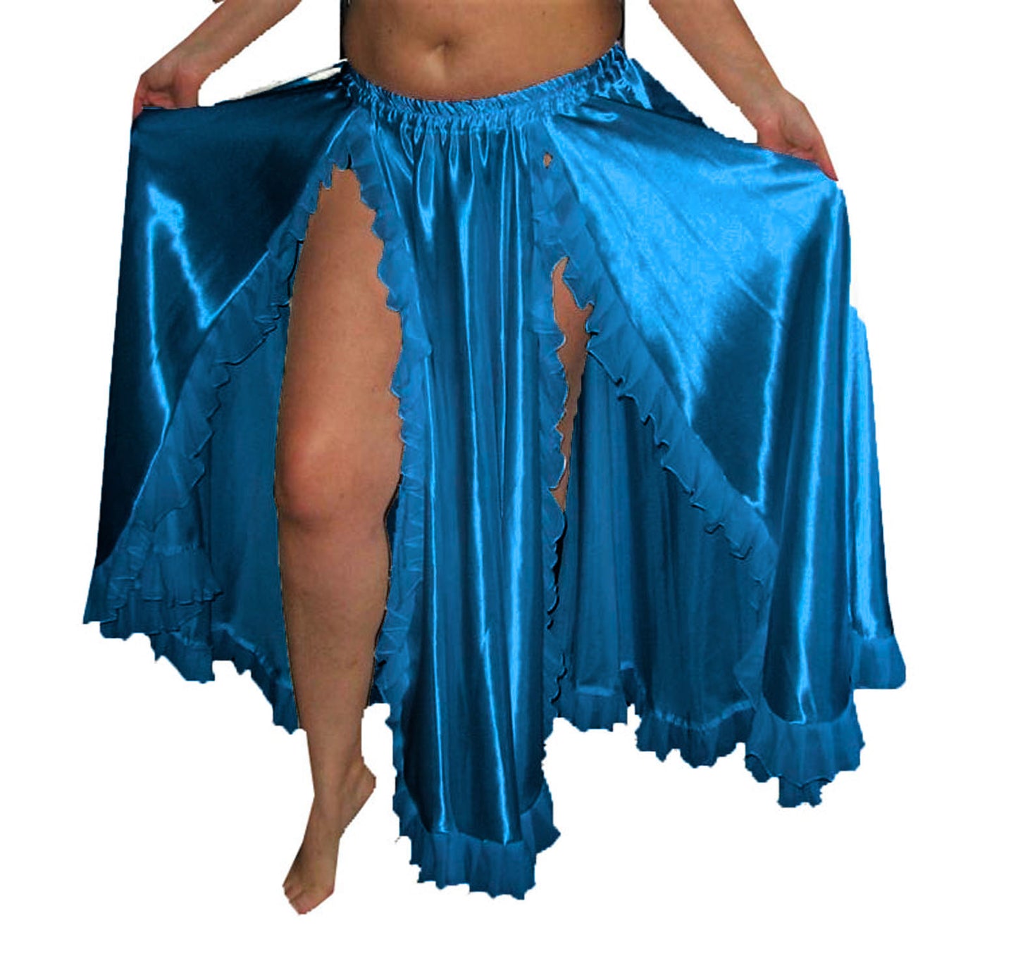 2 Side slit belly Dance Skirt S102 - Regular Size 3