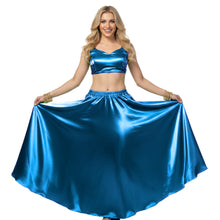 Satin Half Circle Belly Dance Skirt | Elegant Flow S-3XL | 41 Colors S9