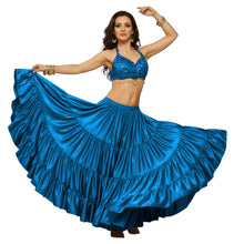 Ultimate Satin 25 Yard 4 Tier Skirt | Belly Dance Gown S-5XL S4