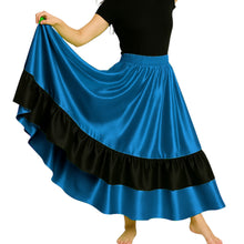 Satin Full Circle Dance Skirt w/ Frill | 360° Flow S-3XL S33