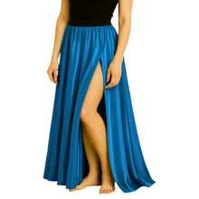 Satin Half Circle Skirt | Side Cut Dance Flow S-3XL | 41 Colors S94