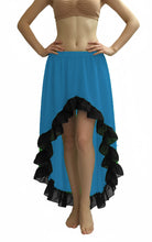 Chiffon Belly Dance Asymmetrical Skirt – 30 Colors, S–5XL | Flowing Tribal & Performance Dance Skirt C22
