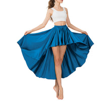 Satin Asymmetrical High-Low Skirt | Flowy Maxi S-5XL | 41 Colors S74