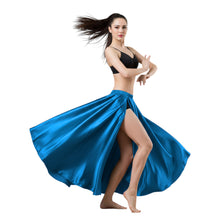 Satin Full Circle Skirt | Side Cut Belly Dance Flow S-3XL | 41 Colors S93