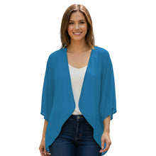 Chiffon Long Sleeve Beach Shrug | Resort Cover-Up S-5XL | 30 Colors C51